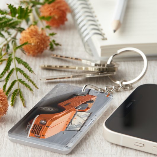 Oranje Citroen Mehari Sleutelhanger (Voorkant Rechts)