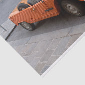Oranje Citroen Mehari Tissuepapier (Detail)