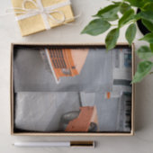 Oranje Citroen Mehari Tissuepapier (Geschenk)