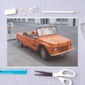 Oranje Citroen Mehari Tissuepapier (Craft)