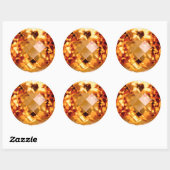 Oranje citroensticker ronde sticker (Vel)