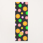 Oranje citroenzomerpatroon limoen Monogram Yogamat (Voorkant)