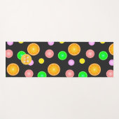 Oranje citroenzomerpatroon limoen Monogram Yogamat (Voorkant (horizontaal))