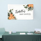 Oranje Citrus Baby shower Backdrop Little Cutie Spandoek (Beurs)
