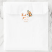 Oranje Citrus Baby shower Favor Ronde Sticker (Tas)