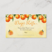 Oranje Citrus Baby shower Fruit Luier Raffle Informatiekaartje (Voorkant)
