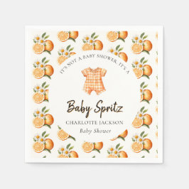 Oranje Citrus Baby Spritz Baby Shower Papieren Ser Servet
