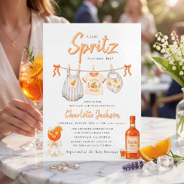 Oranje Citrus Baby Spritz Baby Shower Uitnodiging