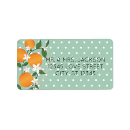 Oranje Citrus Blossom Return-adres Etiket