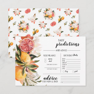 Oranje Citrus Botanical Baby gokspel Kaart
