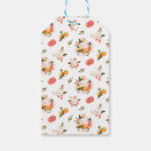 Oranje Citrus Botanical | Baby shower Dank u Cadeaulabel (Achterkant)