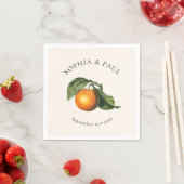 Oranje Citrus Botanical Wedding Party Servet (Insitu)