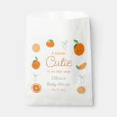 Oranje citrus een beetje schattig Baby shower Bedankzakje (Voorkant)