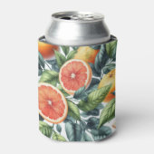 Oranje Citrus Elegante Aquarel Bruiloftsfeesten  Blikjeskoeler (Blikje Voorkant)