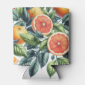 Oranje Citrus Elegante Aquarel Bruiloftsfeesten  Blikjeskoeler (Achterkant)