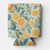 Oranje Citrus Elegante Aquarel Bruiloftsfeesten  Blikjeskoeler (Voorkant)