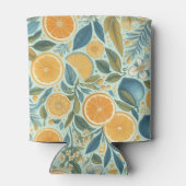 Oranje Citrus Elegante Aquarel Bruiloftsfeesten  Blikjeskoeler (Achterkant)