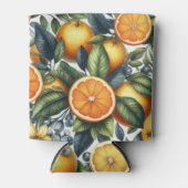 Oranje Citrus Elegante Aquarel Bruiloftsfeesten  Blikjeskoeler (Voorkant)