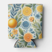 Oranje Citrus Elegante Aquarel Bruiloftsfeesten  Blikjeskoeler (Voorkant)