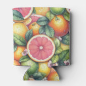 Oranje Citrus Elegante Aquarel Bruiloftsfeesten  Blikjeskoeler (Achterkant)