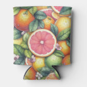 Oranje Citrus Elegante Waterverf Vrijgezellenfeest Blikjeskoeler (Voorkant)
