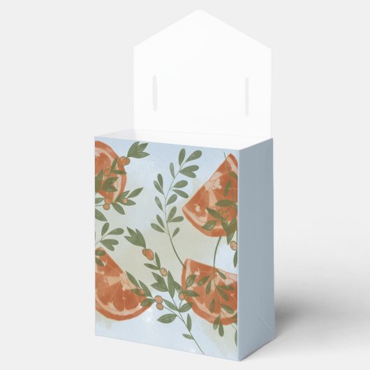 Oranje Citrus en Griekenland Bedankdoosjes (Geopend)