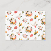 Oranje Citrus Floral Botanical | Luierloof Informatiekaartje (Achterkant)