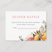 Oranje Citrus Floral Botanical | Luierloof Informatiekaartje (Voorkant)