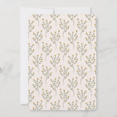 Oranje Citrus Floral Wedding Kaart (Achterkant)