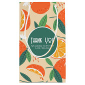Oranje Citrus Fruit Retro Pattern Party Dank u Klein Cadeauzakje (Achterkant)