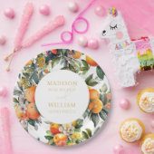 Oranje Citrus Fruit Wedding Papieren Bordje (Feest)