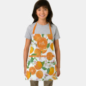 Oranje Citrus Kinderen Chef Script Naam Schort (Insitu)