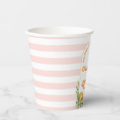 Oranje Citrus Little Cutie 1e Verjaardagspapier Cu Papieren Bekers (Voorkant)