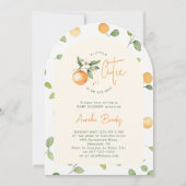 Oranje Citrus Little Cutie Arch Baby shower Kaart (Voorkant)