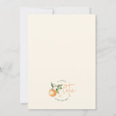 Oranje Citrus Little Cutie Baby Bingo Game Kaart (Achterkant)