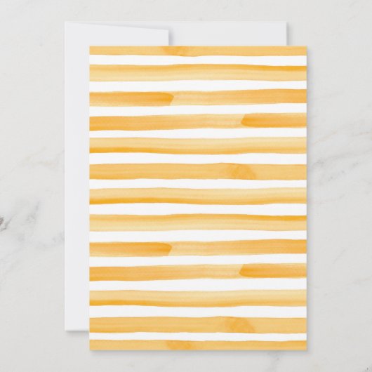 Oranje Citrus Little Cutie Baby shower Bedankkaart (Achterkant)