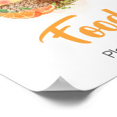 Oranje Citrus Little Cutie Baby shower Eten Poster (Hoek)