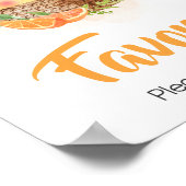 Oranje Citrus Little Cutie Baby shower Favors Poster (Hoek)