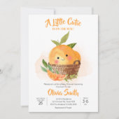 Oranje Citrus Little Cutie Baby shower Kaart (Voorkant)