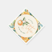 Oranje Citrus Little Cutie | Baby shower Napkins Servet (Hoek)