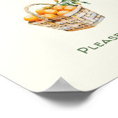 Oranje Citrus Little Cutie Baby shower Voedsel Tek Poster (Hoek)