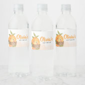 Oranje Citrus Little Cutie Baby shower Waterfles Etiket (Flessen)