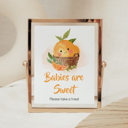 Oranje Citrus Little Cutie Baby's zijn zoet Poster