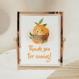 Oranje Citrus Little Cutie Bedankt voor je komst Poster