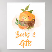 Oranje Citrus Little Cutie Boeken en Geschenken Poster (Voorkant)