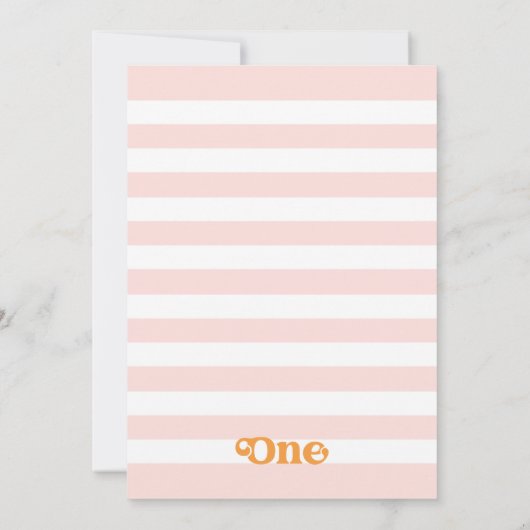 Oranje Citrus Little Cutie Een 1e Verjaardag Kaart (Achterkant)