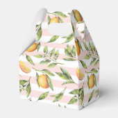 Oranje Citrus Little Cutie Een 1e Verjaardagsgunst Bedankdoosjes (Achterkant)