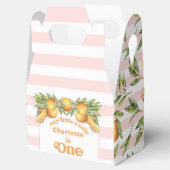 Oranje Citrus Little Cutie Een 1e Verjaardagsgunst Bedankdoosjes (Geopend)