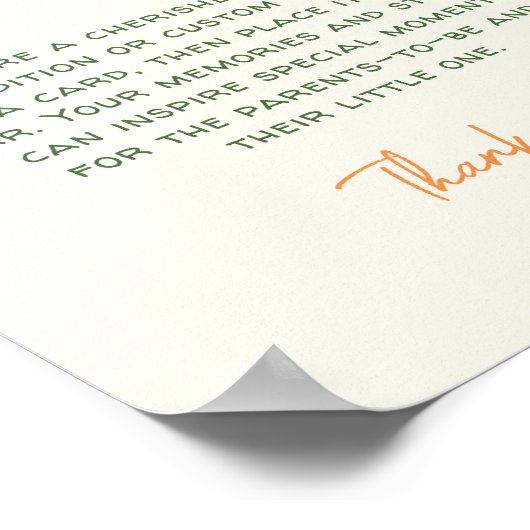 Oranje Citrus Little Cutie Familietradities Teken Poster (Hoek)