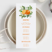 Oranje Citrus Little Cutie on the Way Baby shower Menu